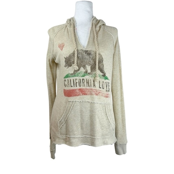 BILLABONG Women's Sweater Hoodie California Love Graphics Rope Draw String S - Picture 1 of 8